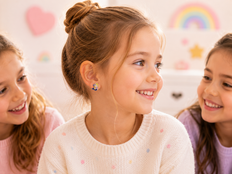Playful & Hypoallergenic Kids Enamel Stud Earrings Collection