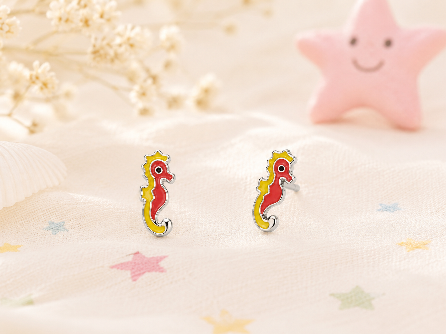 Playful & Hypoallergenic Kids Enamel Stud Earrings Collection