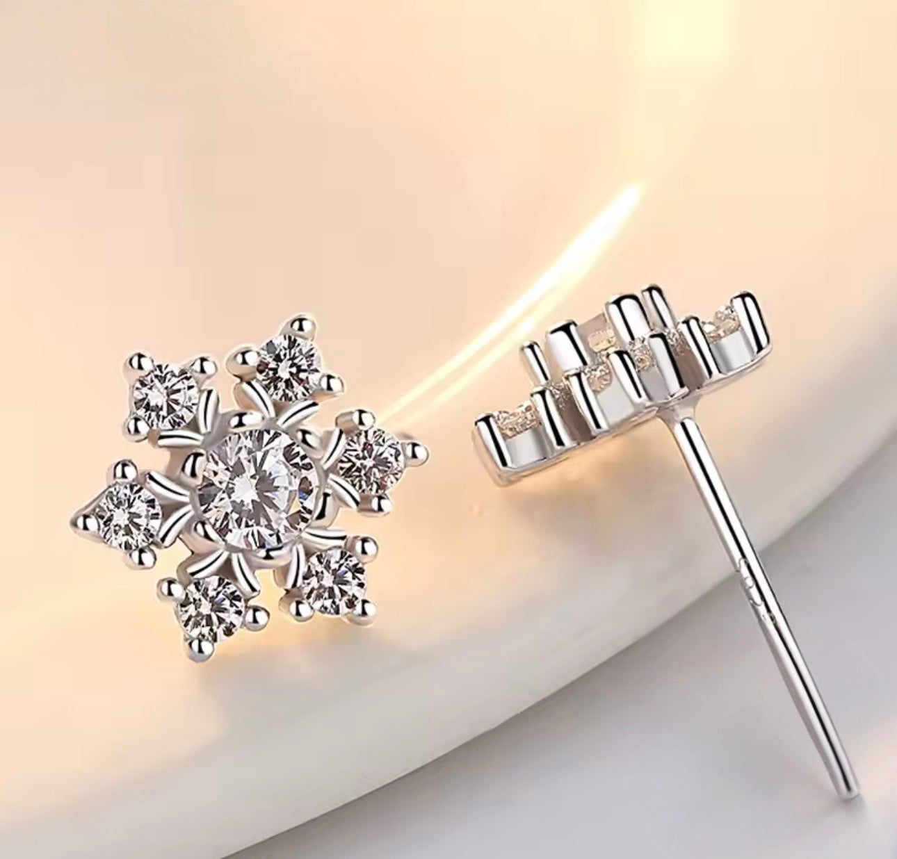 Snowflake Silver  Earrings
