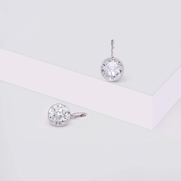 Sparkling Bella Clear Crystal Drop Earrings – 18K Gold Plated