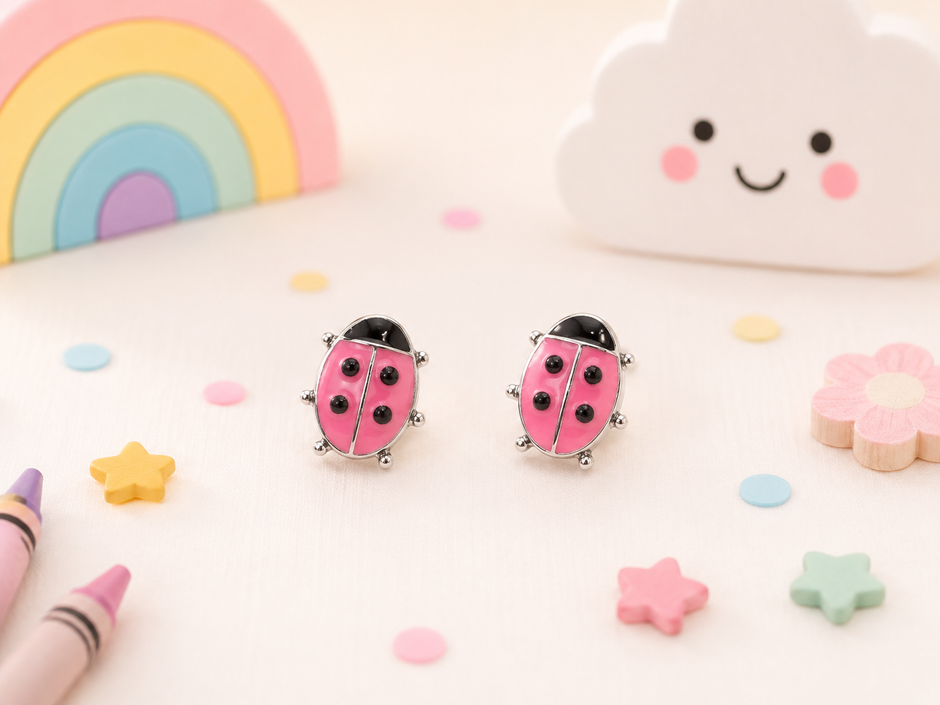 Playful & Hypoallergenic Kids Enamel Stud Earrings Collection