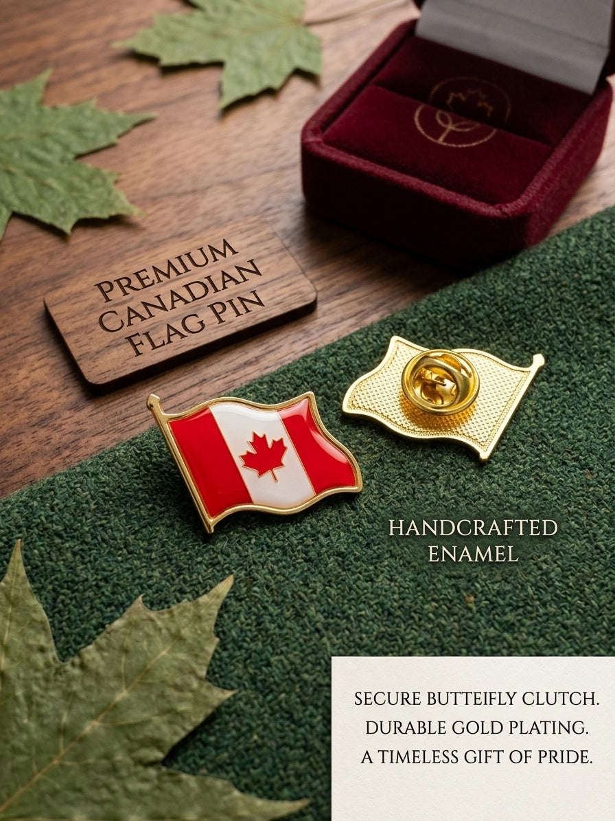 Canadian Flag Metal Lapel Pin.