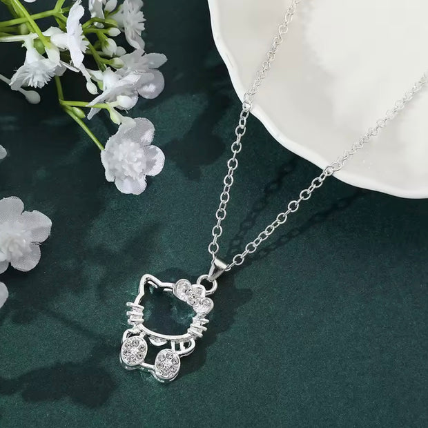 Kawaii Hello Kitty Pendant Necklace – Perfect Gift for Anime Fans