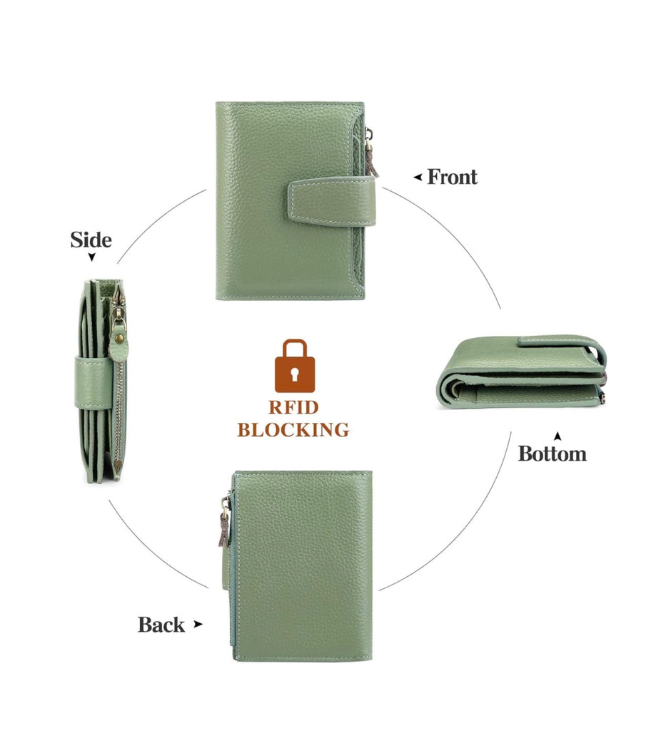 Multi-Functional Faux Leather Medium Wallet for Women – RFID Blocking