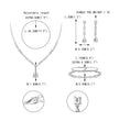 Stainless Steel Teardrop CZ Bridal Jewelry Set – Silver Wedding Duo