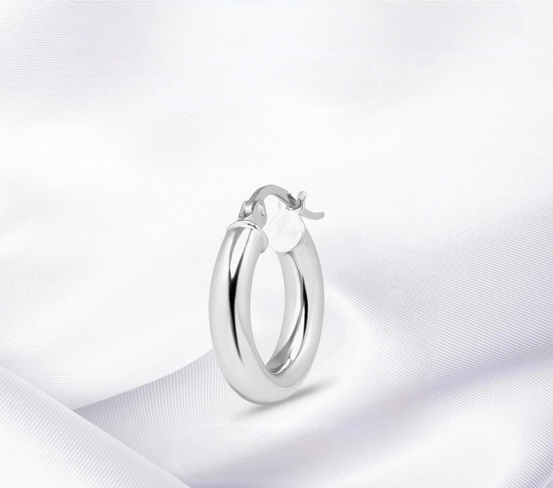 Small Silver Hoop Earrings