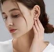 Brilliant Cut 6mm Moissanite Earrings – Luxury 14K Gold Plated Finish