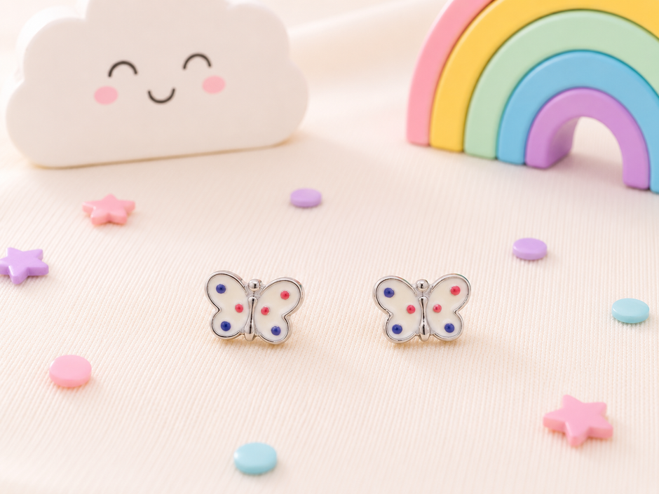 Playful & Hypoallergenic Kids Enamel Stud Earrings Collection