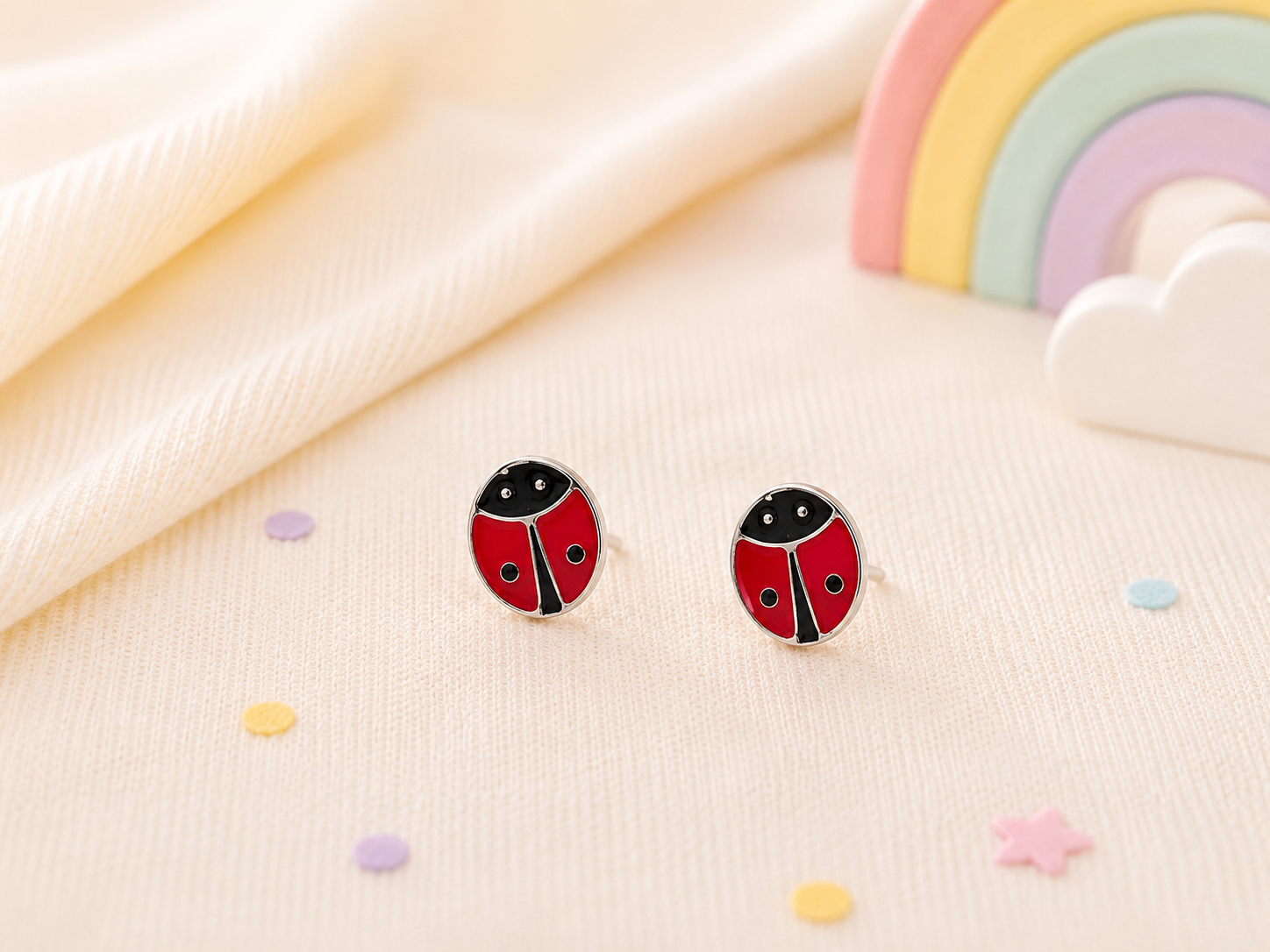 Playful & Hypoallergenic Kids Enamel Stud Earrings Collection