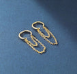 Trendy Chain Cuff Earrings in 925 Sterling Silver – Modern Minimalist