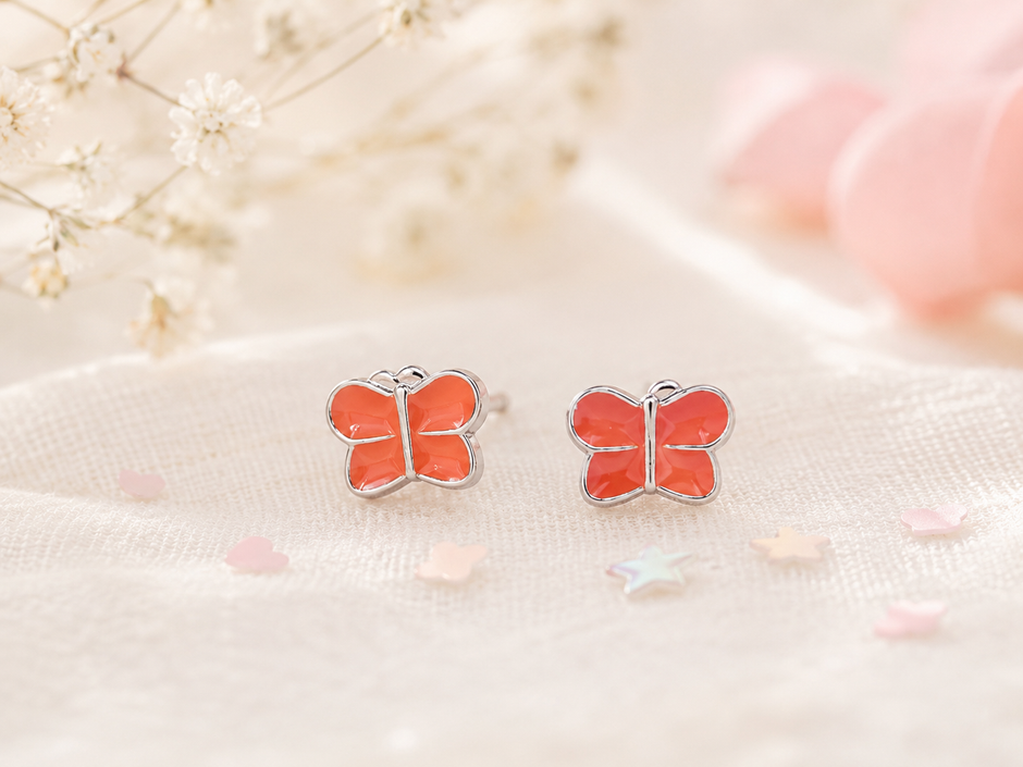 Playful & Hypoallergenic Kids Enamel Stud Earrings Collection