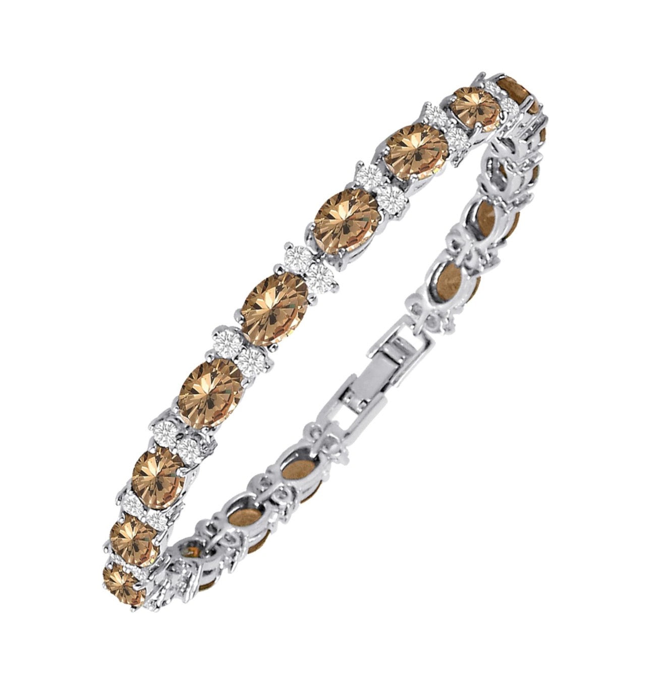 Oval & Round CZ Tennis Bracelet
