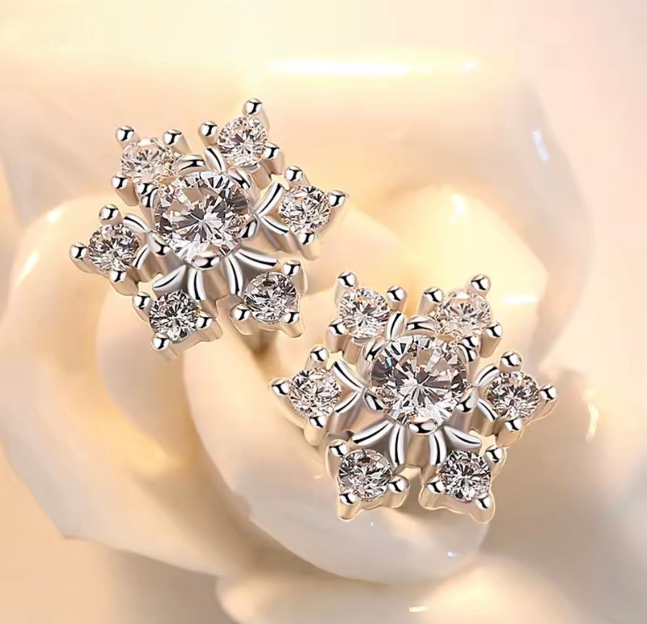 Snowflake Silver  Earrings