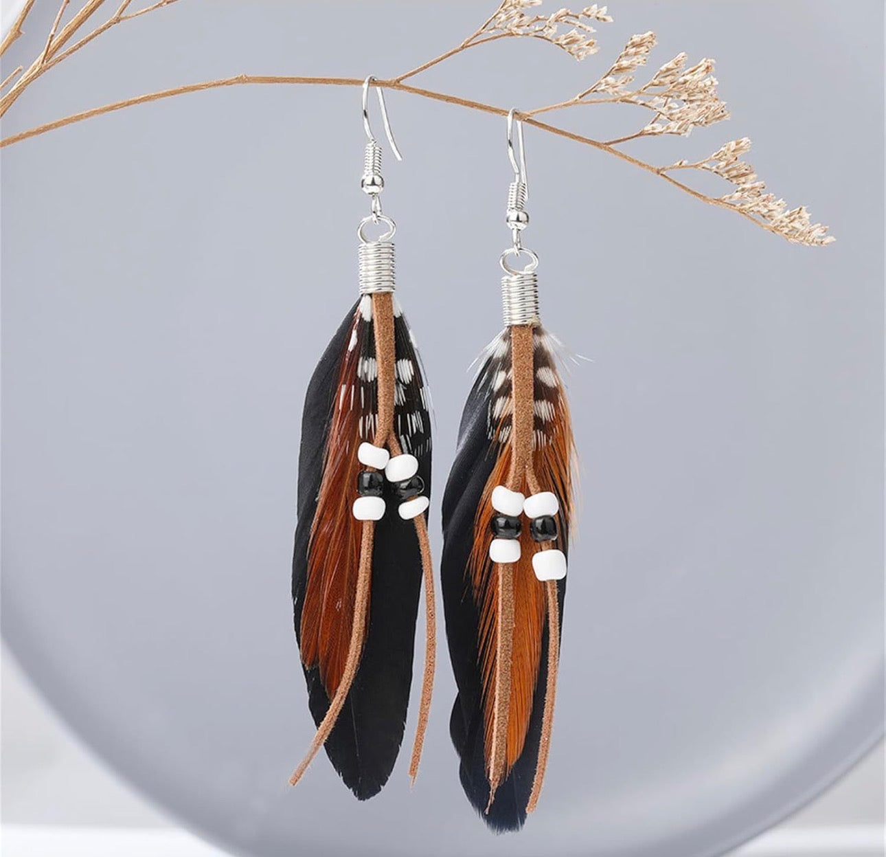 Feather Boho Earrings