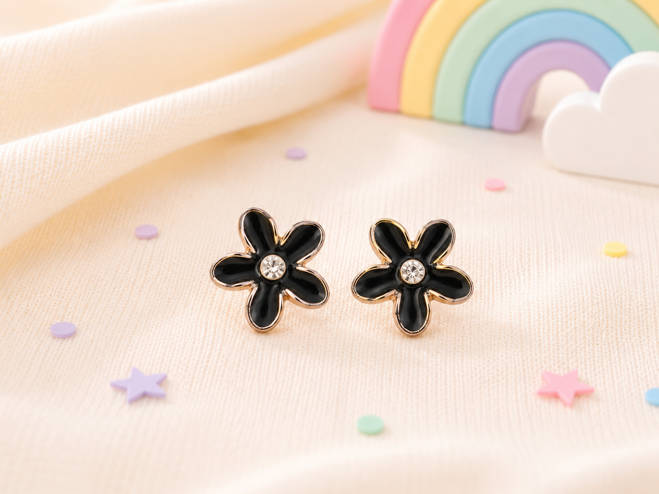 Playful & Hypoallergenic Kids Enamel Stud Earrings Collection