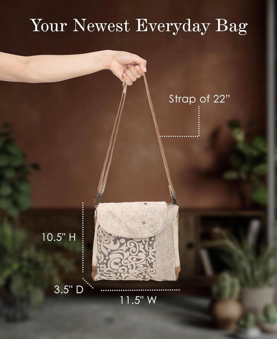 Factural Canvas & Leather Messenger Bag - Work to Weekend