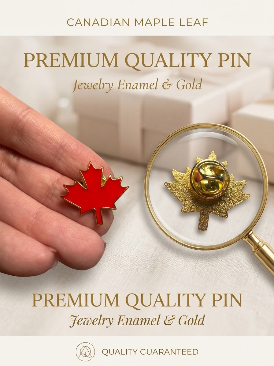 Canadian Maple Leaf Metal Lapel Pin.