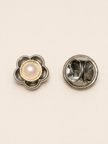 Vintage Faux Pearl Lapel Pin – Decorative Anti-Exposure Brooch Button
