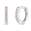 925 Sterling Silver Pink Huggie Hoop Earrings – Cute Small Earrings for Girls & Kids