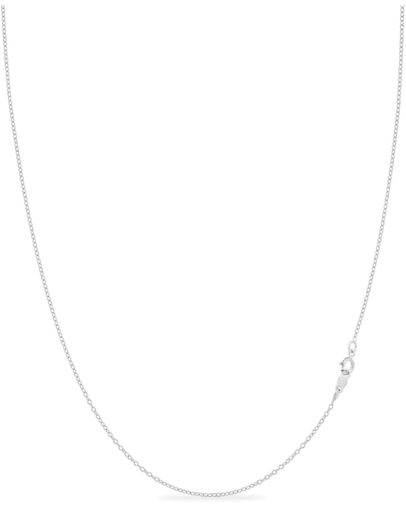 Cable Sterling Silver Chain Necklace 1 mm