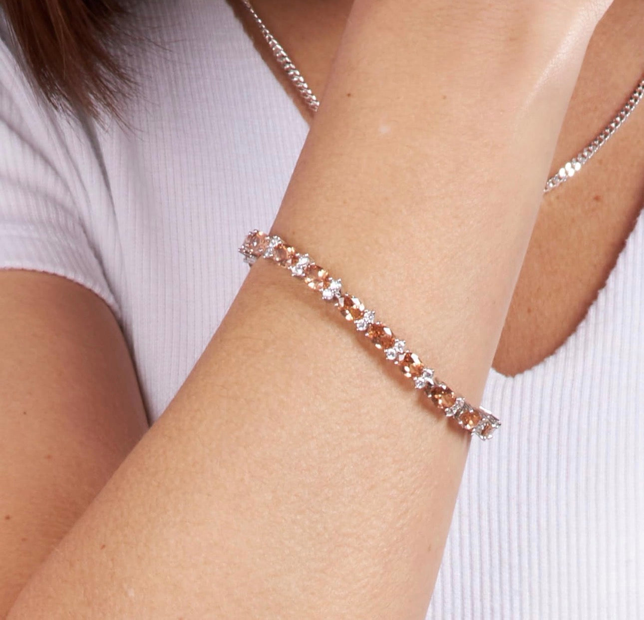Oval & Round CZ Tennis Bracelet