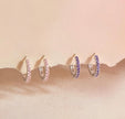 925 Sterling Silver Pink Huggie Hoop Earrings – Cute Small Earrings for Girls & Kids