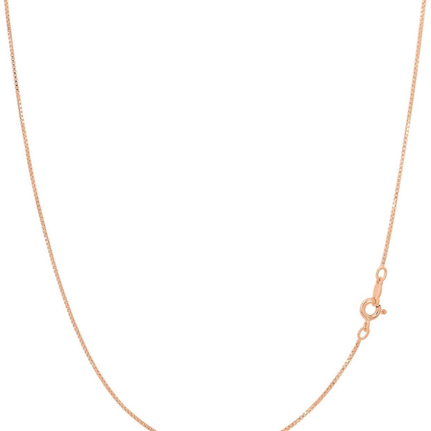 Classic 18K Rose Gold Plated Silver Chain – 30 inch Elegant Long Necklace