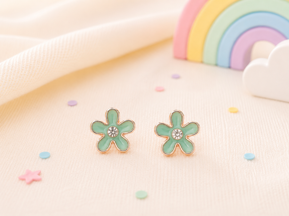 Playful & Hypoallergenic Kids Enamel Stud Earrings Collection
