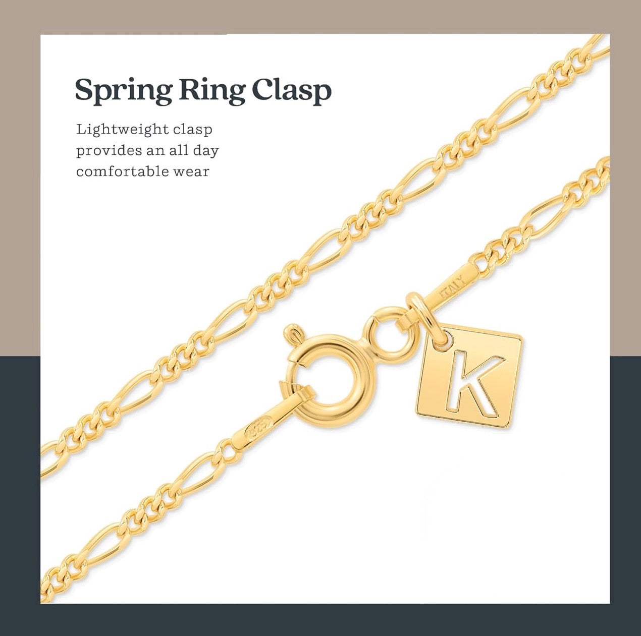 Sterling Silver Figaro Chain Necklace 1.3 mm