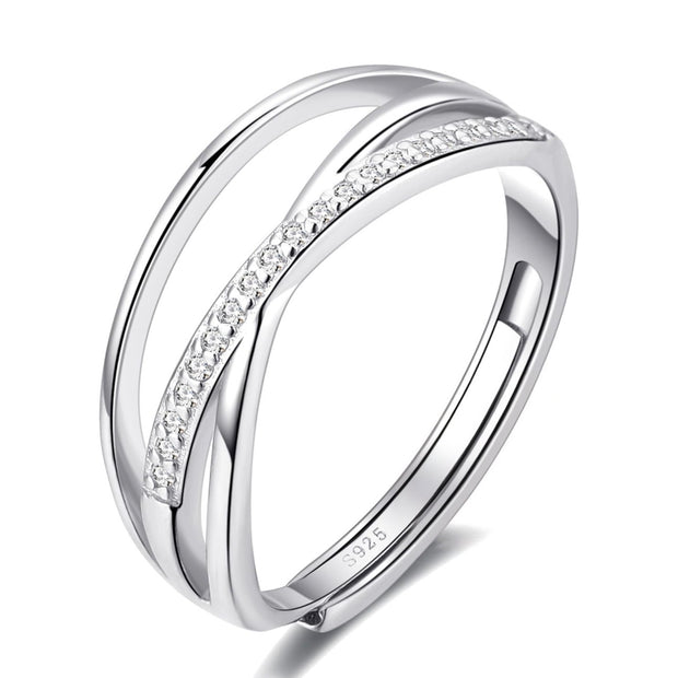 Adjustable Twist Love Knot Ring – Genuine 925 Sterling Silver