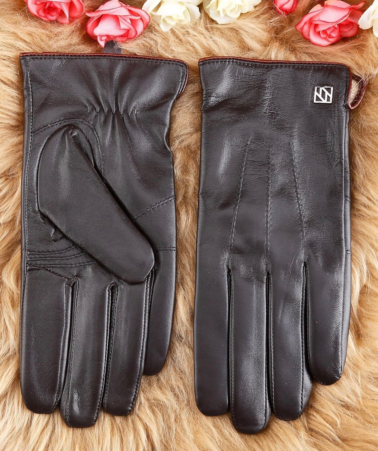 Men’s Lambskin Leather Warm Lining Classic Winter Gloves