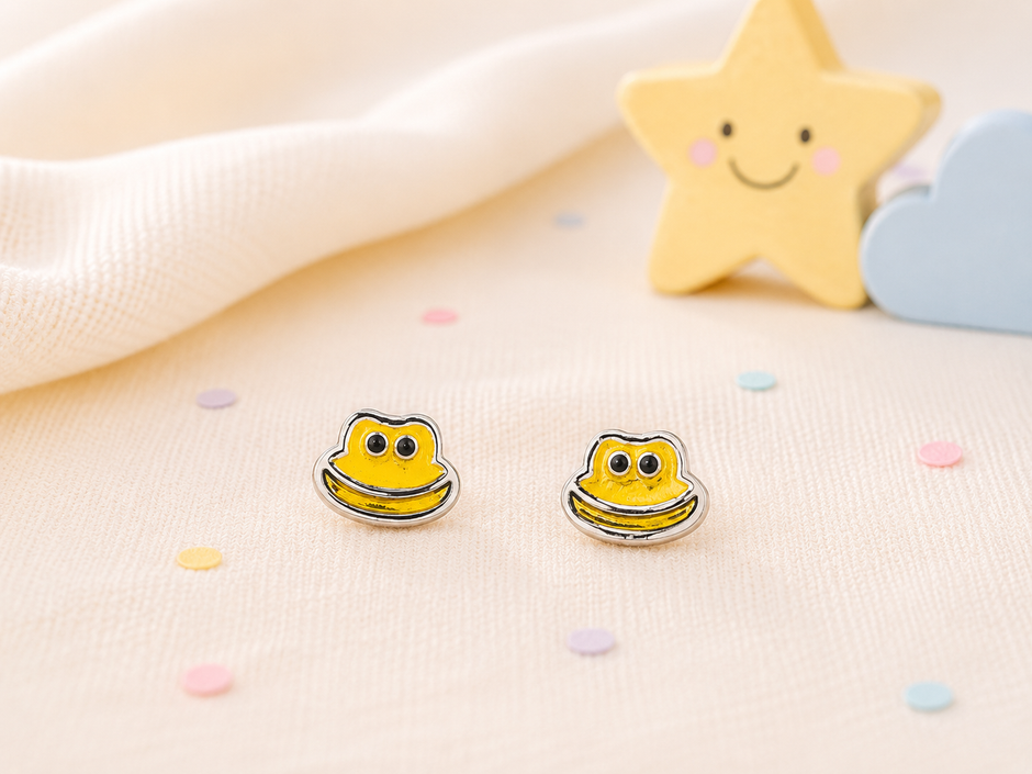 Playful & Hypoallergenic Kids Enamel Stud Earrings Collection