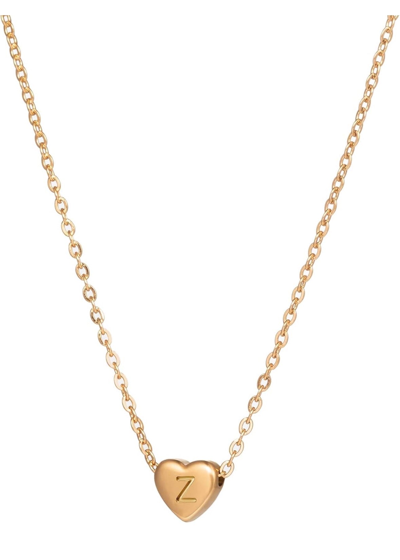 “Z” Heart Pendant Necklace