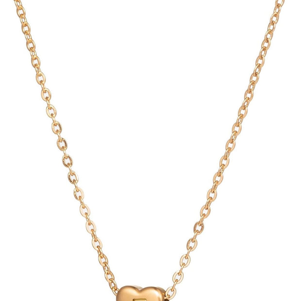 Romantic "Z" Heart Pendant Necklace – Adjustable Two-Tone Chain