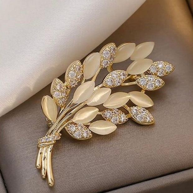 Classic Gold-Plated Wheat Ear Brooch – Timeless Vintage Jewelry