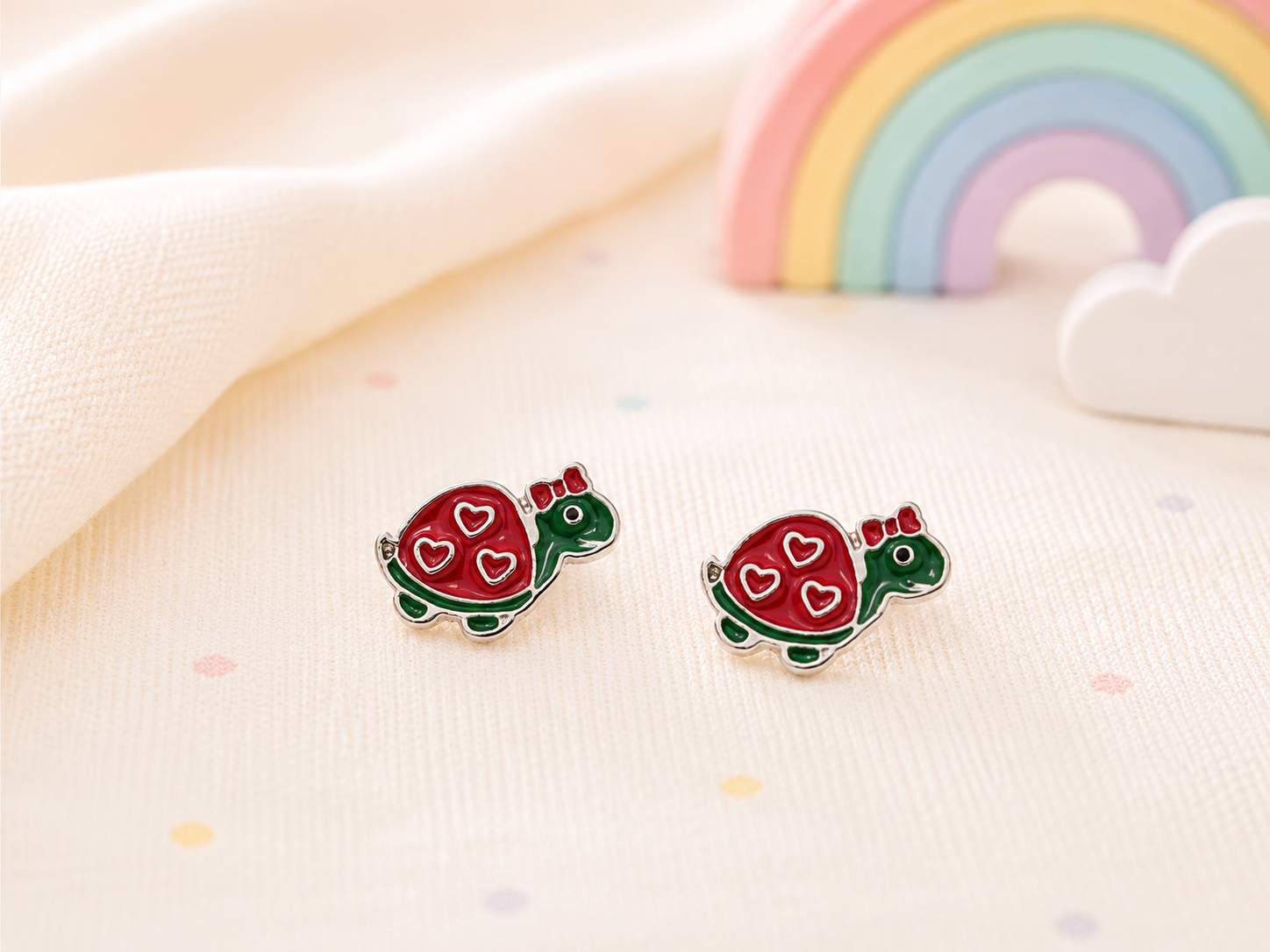 Playful & Hypoallergenic Kids Enamel Stud Earrings Collection