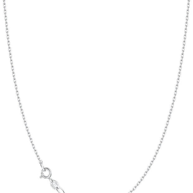Classic Italian Cable Chain Necklace – Long 26inch Elegant Silver Link