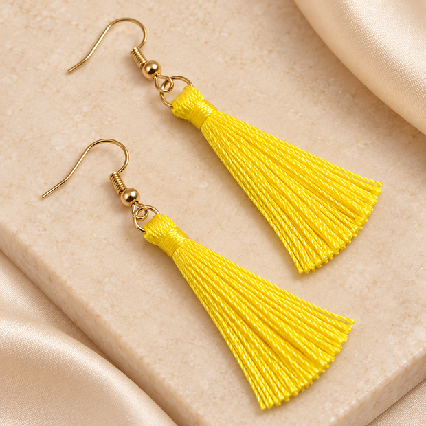 Boho Beach Earring & Ring Set – 6 Pairs of Summer Hoops, Tassels & Studs