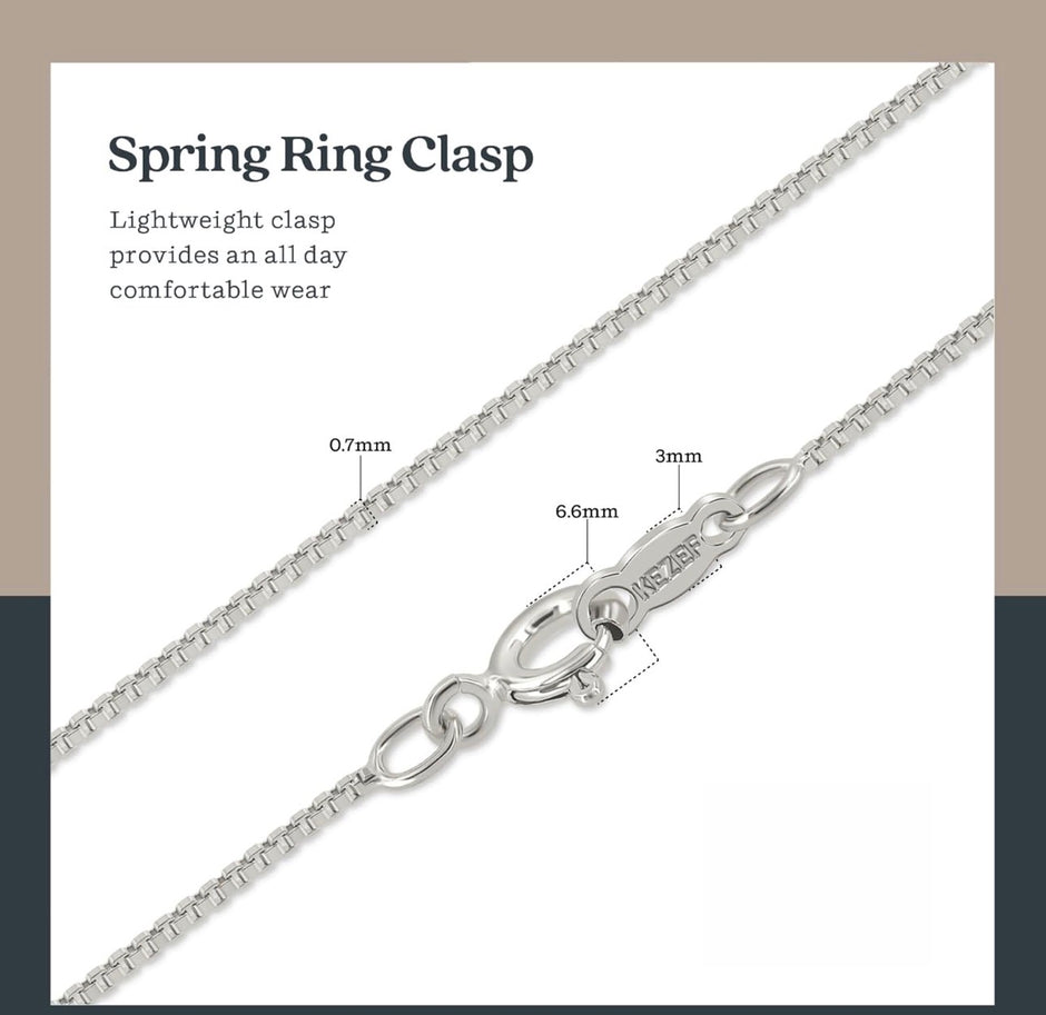 Classic 925 Silver Italian Box Link Chain – Unisex Necklace