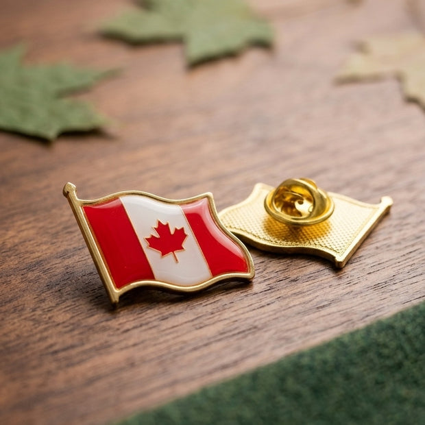 Canadian Flag Metal Lapel Pin.