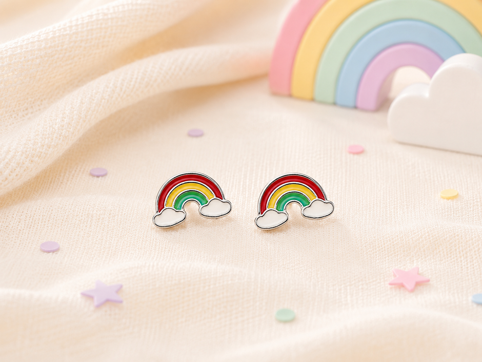 Playful & Hypoallergenic Kids Enamel Stud Earrings Collection