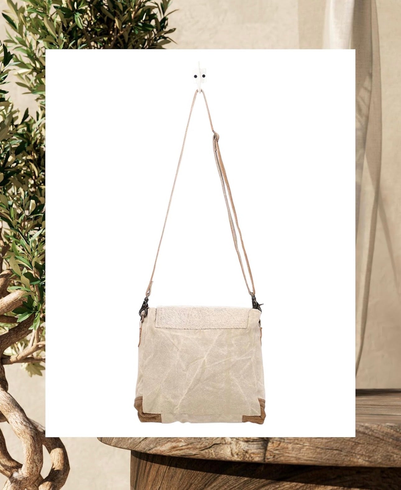 Factural Canvas & Leather Messenger Bag - Work to Weekend