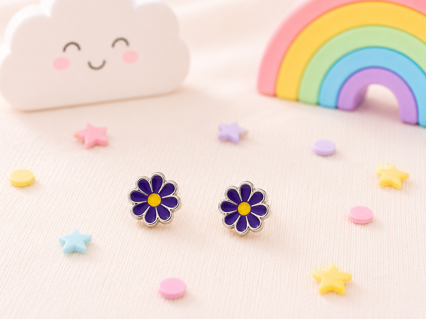 Playful & Hypoallergenic Kids Enamel Stud Earrings Collection