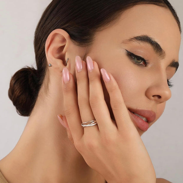 Adjustable Twist Love Knot Ring – Genuine 925 Sterling Silver