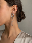 Metal Irregular Long Tassel Earrings – Modern Statement Jewelry