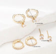 14K Gold Plated Huggie Hoop Earring Set – 3 Pairs