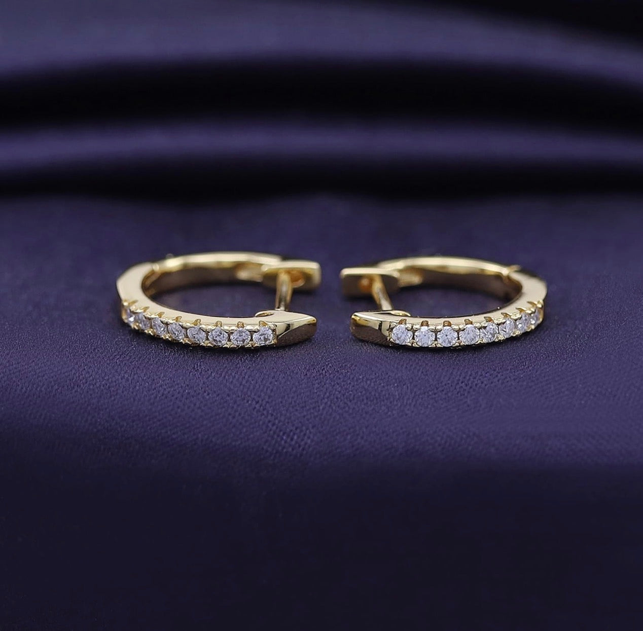 Gold Plated Mini Huggie Earrings