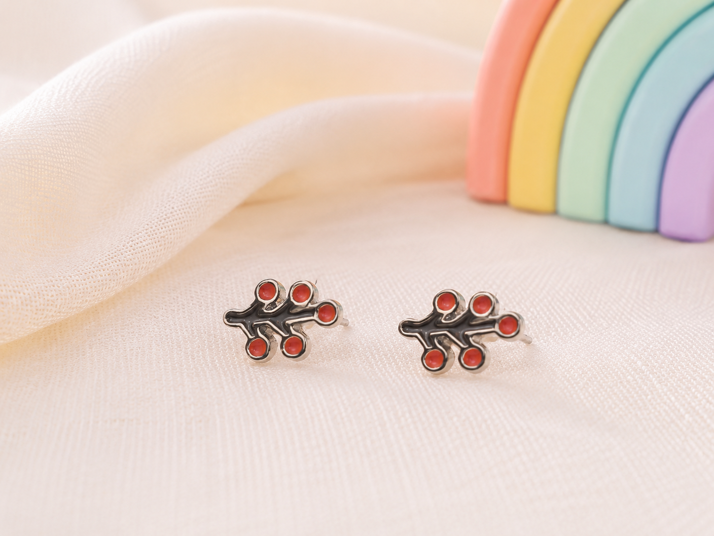 Playful & Hypoallergenic Kids Enamel Stud Earrings Collection