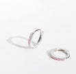 925 Sterling Silver Pink Huggie Hoop Earrings – Cute Small Earrings for Girls & Kids