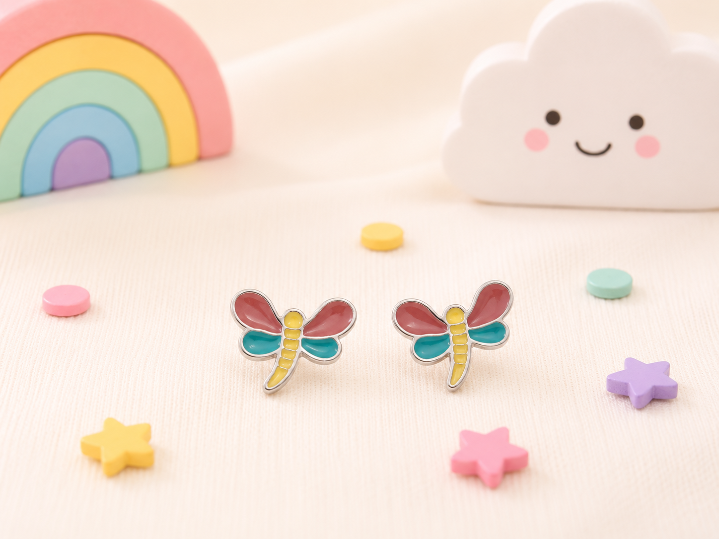 Playful & Hypoallergenic Kids Enamel Stud Earrings Collection